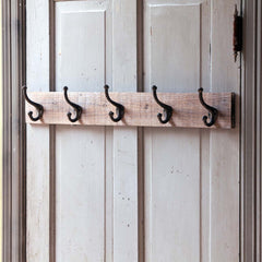 Wall Mounted Coat Rack with 5 Hooks - WishBasket